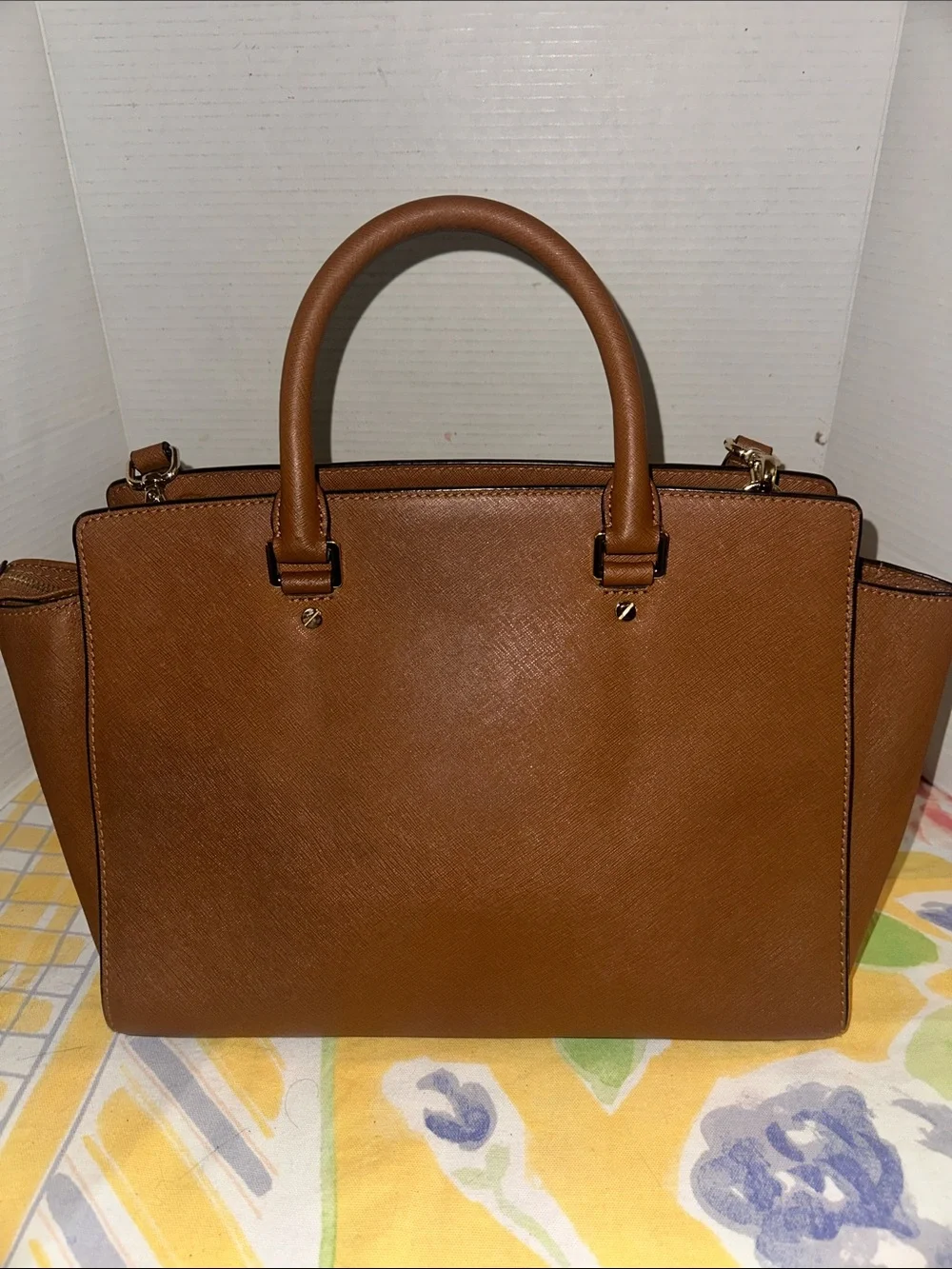 MICHAEL KORS  large Selma saffiano leather satchel